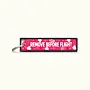 Pink Remove Before Flight Fabric Key Fob