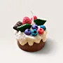 Handmade Cake Slice Candle with Berry and Chocolate Scent - 100g