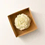 Handmade White Rose Candle Wedding Favor with Gift Box - 50g