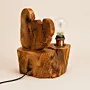 Handmade Olive Wood Heart Table Lamp – Olive Pulse Design