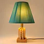 Handmade Nautical Wood Table Lamp – Marine Pulley Design