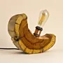 Handmade Crescent Olive Wood Table Lamp – Olive Crescent Design