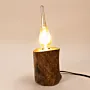 Handmade Natural Trunk Candle-Style Lamp – Wood Candle Design