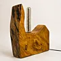 Handmade Modern Sculptural Wood Table Lamp – Nuvora Horizon Design