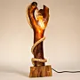 Handmade Rustic Branch Table Lamp – Rustic Ghosn Design with Warm Light