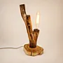 Handmade Raw Branch Table Lamp – Forest Essence Design with Warm Light
