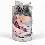 Snowy Winter Scene Decorative Candle Holder