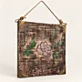 Distressed Rose Postmark Decoupage Wood Wall Art