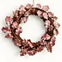 Handmade Pink Metallic Leaf Twig Wreath