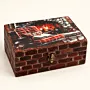 Rustic Winter Fireplace Decoupage Wooden Keepsake Box