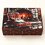 Rustic Winter Fireplace Decoupage Wooden Keepsake Box