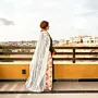 Artisana Flowing Abaya with Handmade Embroidery