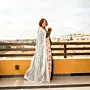 Artisana Flowing Abaya with Handmade Embroidery