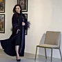 Georgette Abaya with Beadwork and Feather Details