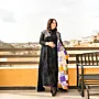 Reversible Long Vest with Tulle and Patchwork Art