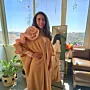 Floral Linen Abaya with Statement Print and Flowing Cut