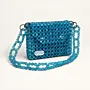 Handmade Sky Blue Crystal Bead Shoulder Bag