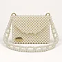 Handmade White Pearl Shoulder Bag (Available In Sizes)