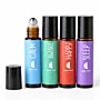 Harmony Aromatherapy Essential Oil Roller Gift Set – 4 × 10 ml