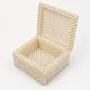 Handmade Ivory Pearl Beaded Jewelry Storage Box