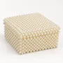 Handmade Ivory Pearl Beaded Jewelry Storage Box