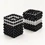 Handmade Black Crystal Brush Holder with Clear Band Options