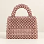 Handmade Blush Pink Crystal Beaded Handbag