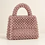 Handmade Blush Pink Crystal Beaded Handbag