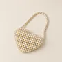 Handmade Off-White Pearl Beaded Heart-Shaped Handbag