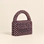 Handmade Ombre Purple Crystal Beaded Handbag