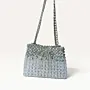 Clear Glass Crystal & Acrylic Bead Bag with Bow