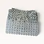 Clear Glass Crystal & Acrylic Bead Bag with Bow