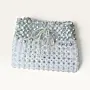 Clear Glass Crystal & Acrylic Bead Bag with Bow