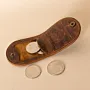 Compact Leather Coin Wallet – Brown – 7x6x1.5 cm