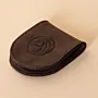 Compact Leather Coin Wallet – Dark Brown – 7x6x1.5 cm