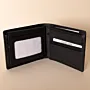 Men's Leather Zip Bifold Wallet – Black Long Bifold – 24x9.5x1.5 cm