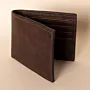 Distressed Nubuck Men's Bifold – Classic Brown – 24x9x1.5 cm