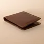 Distressed Leather Multi-Pocket Wallet – Brown Multi-Pocket – 20x10x2 cm