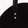Large Round Leather Shoulder Bag – Black – 50 cm diameter