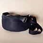 Large Leather Fanny Pack – Navy – 30x18x3 cm