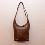 Large Moon Leather Bag – Tan Brown – 46x19x36 cm