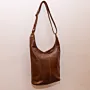 Large Moon Leather Bag – Tan Brown – 46x19x36 cm