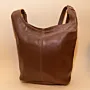 Large Moon Leather Bag – Tan Brown – 46x19x36 cm