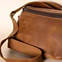 Large Leather Fanny Pack – Camel Brown – 30x18x3 cm