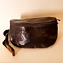 Large Leather Fanny Pack – Dark Brown – 30x18x3 cm