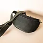 Small Leather Fanny Pack – Olive Green – 22x13x2 cm