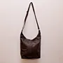 Large Moon Leather Bag – Dark Brown – 46x19x36 cm