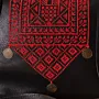 Embroidered Bag & Makeup Pouch Set – Black & Red Tatreez 2-Piece – 26x23x6 cm