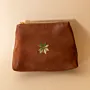 Embroidered Bag & Pouch Set – Brown & Green Tatreez 2-Piece – 26x23x6 cm