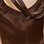 Large Moon Leather Bag – Chestnut Brown – 46x19x36 cm